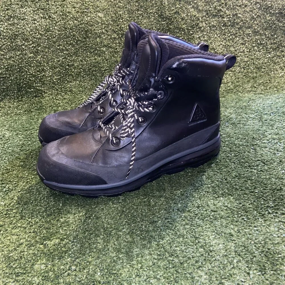 Nike ACG Air Max Hiking Combat Work Boots Men’s 15 Black Leather Shoes